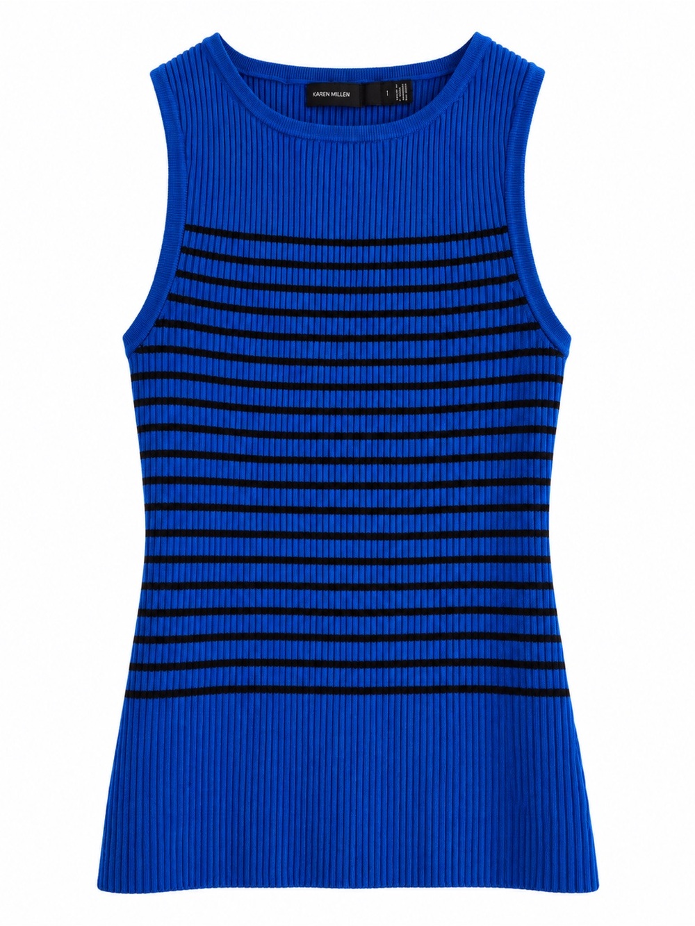 Karen Millen Royal Blue Tank with Black Stripes